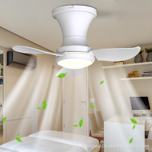 Remote Control 3 Blade LED Ceiling Fan with Light for Bedroom and Living Room